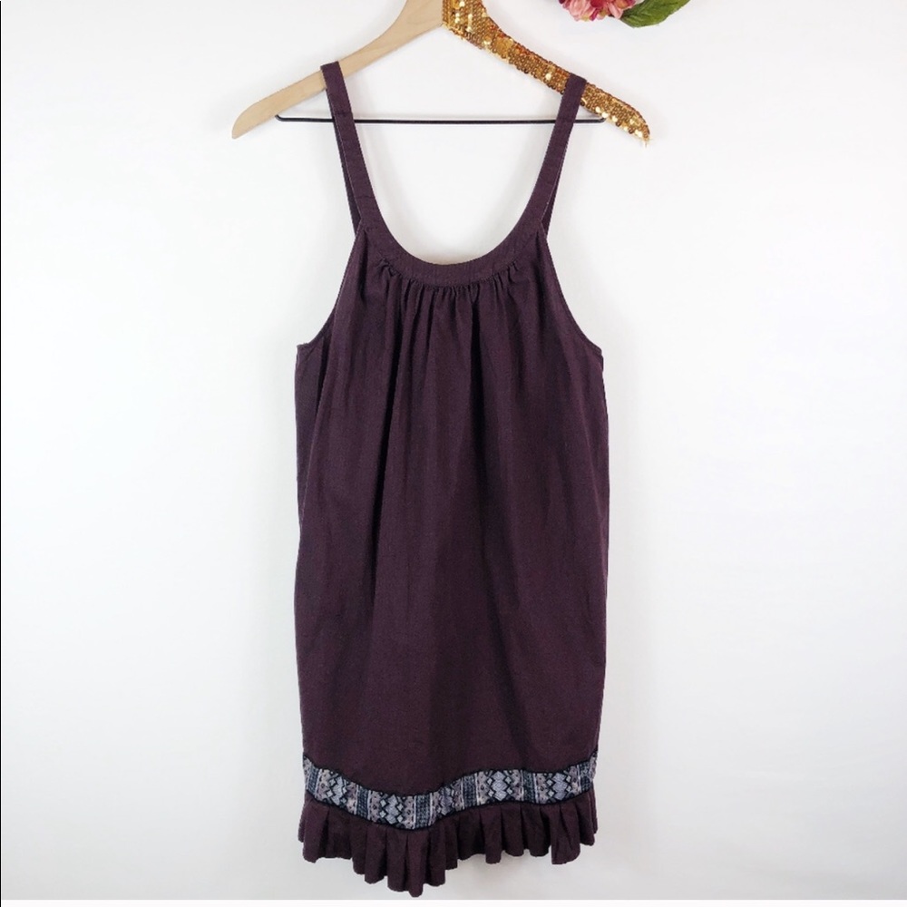[FREE PEOPLE] A-Line Pleated Hem Bohemian Dress